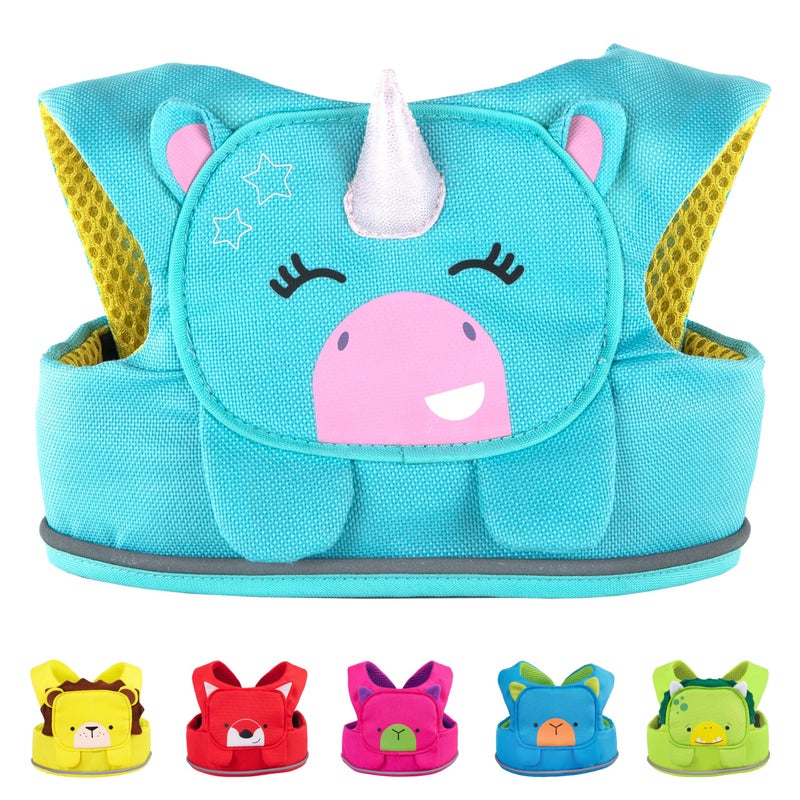 Trunki Toddler Leash - Fuss Free Toddler Walking Reins & Kids Safety Harness | Baby Leash for Kids - Una Unicorn (Turquoise) - Image 1